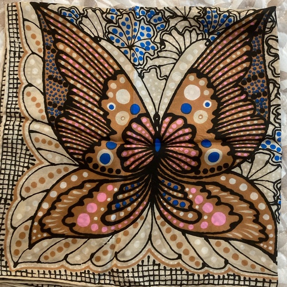 “Butterfly” Hand-Rolled Silk Scarf by Glentex - Picture 2 of 5